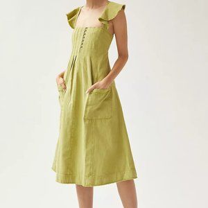 Anthropologie Pilcro Flutter Sleeve Midi Dress